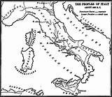 Coloring Peninsula Map Empire Italy Ancient Rome Apennine Gutenberg Sheet Peoples Pages Template Drawings Central sketch template