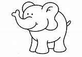 Elephant Template Coloring Pages Templates Kids Animal Elefante Outline Para Colorear Baby Elephants Google Preschool Printable Cartoon Con Dibujo Premium sketch template