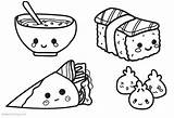 Coloring Food Pages Cute Lineart Printable Kids Color Print Adults sketch template