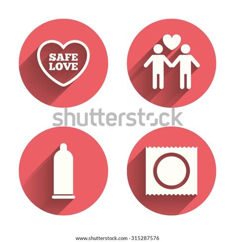 condom safe sex icons lovers gay stock vector royalty free 315287576