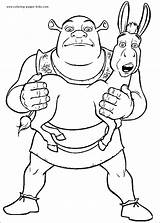 Shrek Pages Coloring Color Cartoon Kids Print Book Sheets Do sketch template