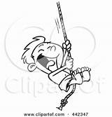 Rope Swing Cartoon Clipart Boy Ropes High Outline Clip Royalty Summer Illustration Rf Clipground Toonaday Preview sketch template