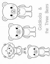 Goldilocks Bears Ricitos Osos Tres Enchantment Ours Puppet Boucle Risitos Colouring Titeres Mediano Oso Getcolorings Cuentos Hora Fabulas Divyajanani Homeschool sketch template