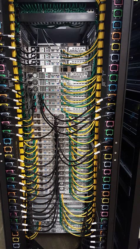 rack teams work cable tech  structured cabling
