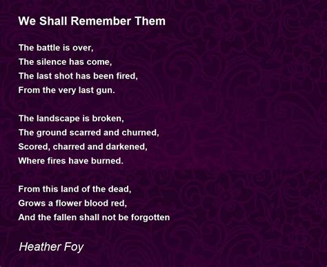 remember    remember  poem  heather foy