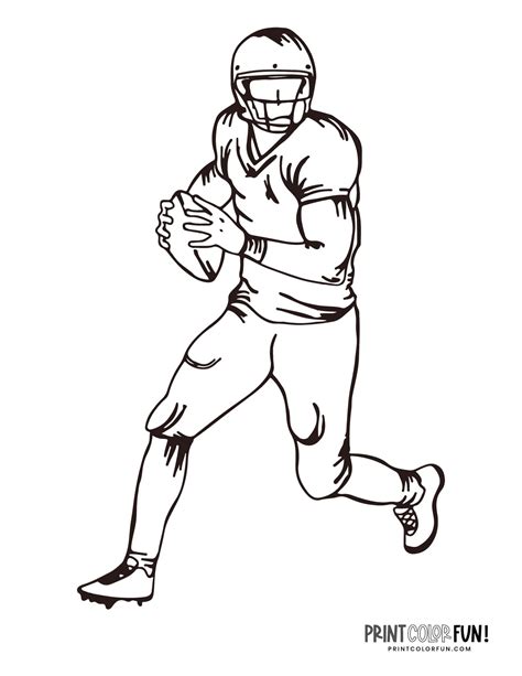 football player coloring pages  sports printables
