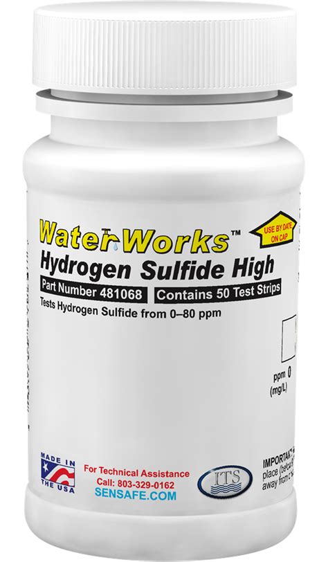 water hydrogen sulfide  ppm  strips simplexhealth