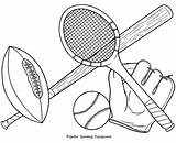 Sports Equipment Drawing Sport Coloring Getdrawings Pages sketch template