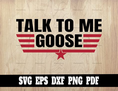 Talk To Me Goose Top Gun Svg Etsy