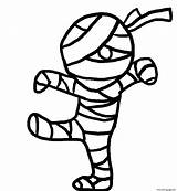 Halloween Coloring Mummy Pages Printable Print Color sketch template