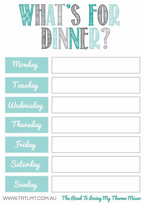 weekly meal plans tip junkie