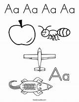 Coloring Letter Pages Aa Words Alphabet Ant Tracing Letters Preschool Twistynoodle Start Colouring Worksheets Things Printable Kids Sheets Print Outline sketch template