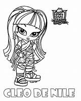 Coloring Monster High Pages Baby Popular sketch template