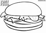 Fast Food Coloring Pages Colorings Fastfood sketch template