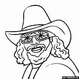 Macho Man Randy Savage Coloring Wwe Pages Thecolor sketch template