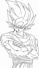 Goku Desenhar sketch template