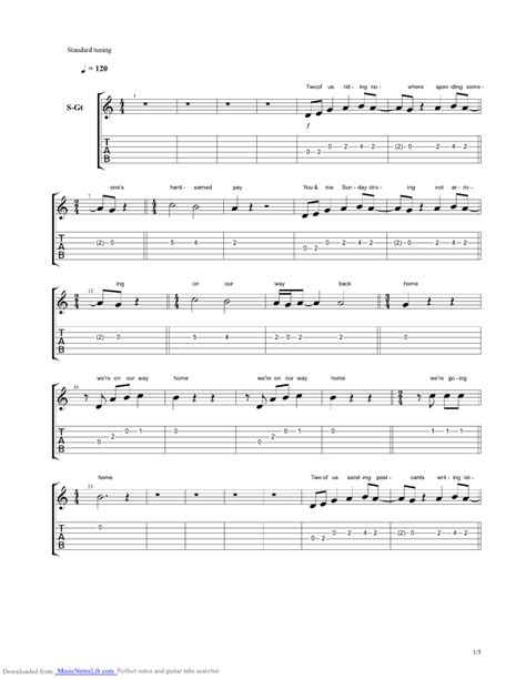 two of us guitar pro tab by beatles