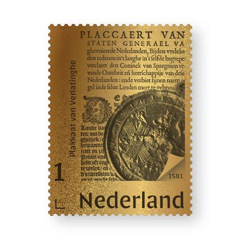 hccseniorenacademie gouden postzegel plakkaat van verlatinghe