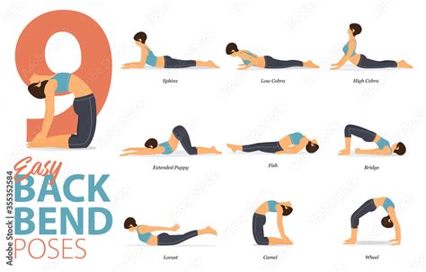 infographic   yoga poses  yoga  home  concept  easy