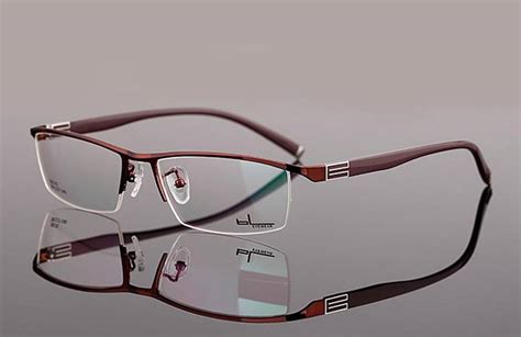 designer mens eyeglass frames lightweight  rimless prescription