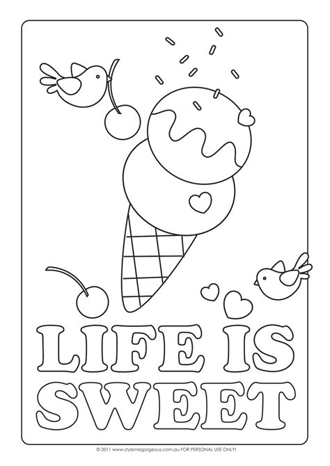 coloring pages  kids ice cream coloring pages
