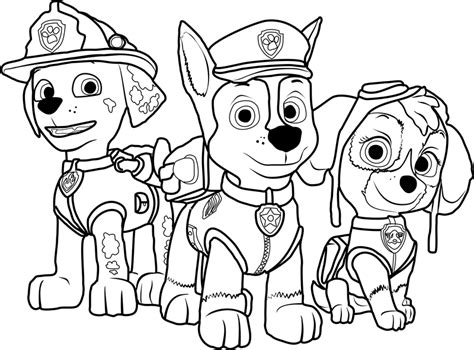 paw patrol coloring page  printable coloring pages  kids