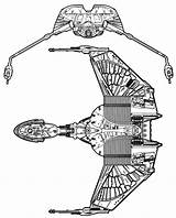 Klingon Starships sketch template