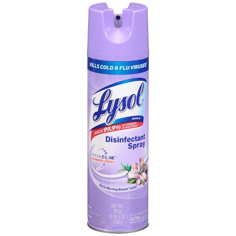 lysol disinfectant spray early morning breeze scent  oz  lb  oz