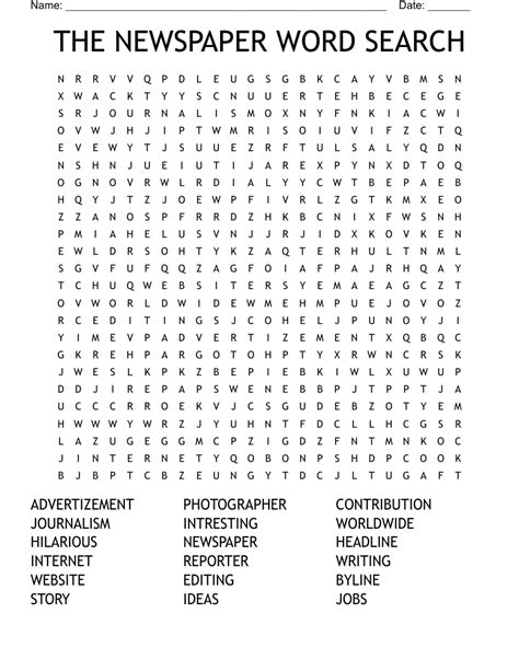 newspaper word search
