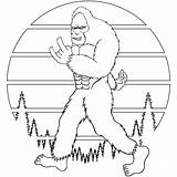 Bigfoot Sasquatch Growingupsc sketch template