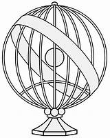 Sphere Armillary Heraldicart sketch template