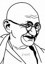 Gandhi Mahatma Outline Sketch Drawing Pencil Gandhiji Mohandas Clipart Drawings Karamchand Easy Sketches Simple Coloring Realistic Paper Pages Kids Paintingvalley sketch template