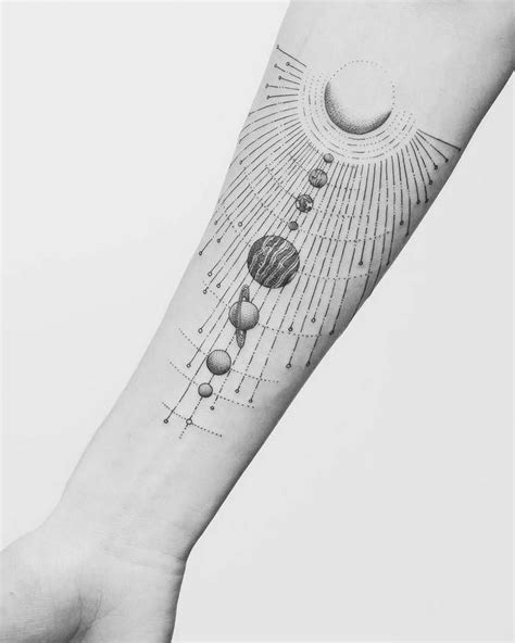solar system tattoo   arm