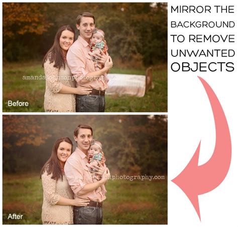 mirror the background in photoshop to remove unwanted objects mcp actions