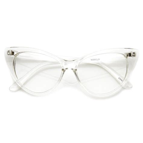 1950 s vintage mod fashion cat eye clear lens glasses zerouv