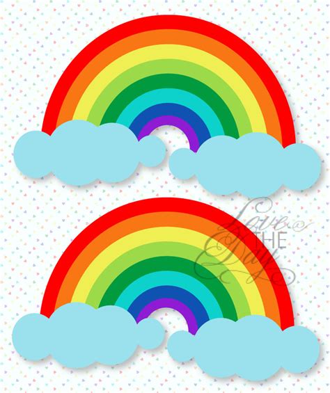 rainbow  printable clipart