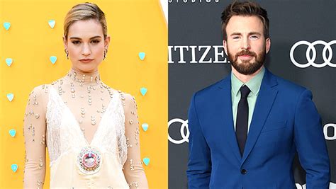 chris evans and lily james seen at london hotel sparking