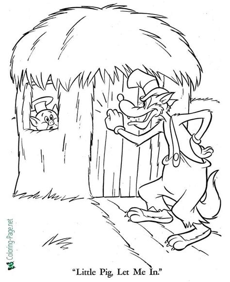 pigs coloring pages fairy tales