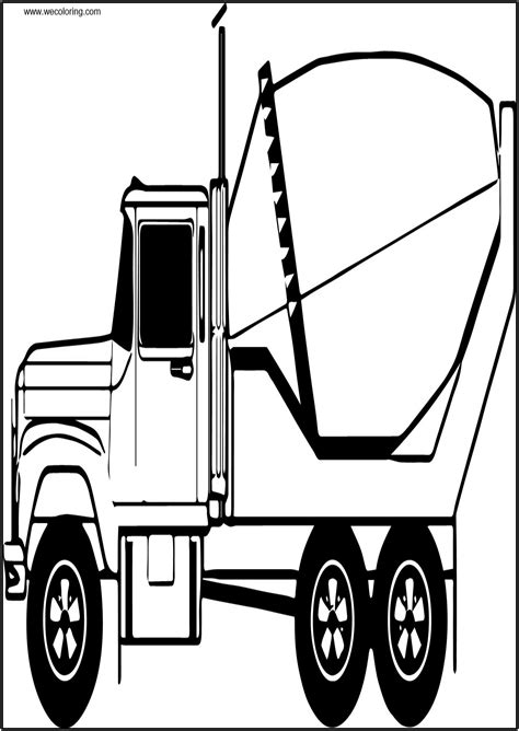 cement truck    printable coloring page wecoloringpagecom