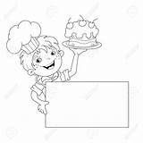Menu Coloring Kids Chef Pages Template Outline Cake Boy Cartoon Book Beautiful Drawing Stock Getcolorings Templates Printable Getdrawings sketch template