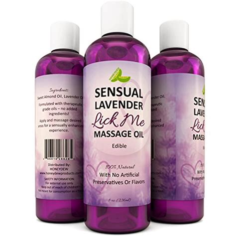Edible Massage Oil And Personal Lubricant Lavender Aromatherapy Body