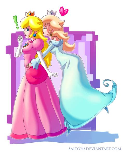 Rosalina X Peach By Saito20 On Deviantart Super Mario