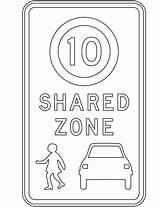 Coloring Zone Sign Shared Australia Pages Printable Road Supercoloring Signs Categories sketch template