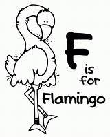 Flamingo Coloring Pages Letter Alphabet Printable Zoo Animal Birthday Preschool Color Kids Moms Being Inspirations Little Week Sheets Letters Crafts sketch template