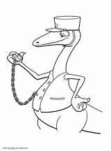 Coloring Pages Conductor Mr Train Dinosaur Printable Print Animated Series sketch template