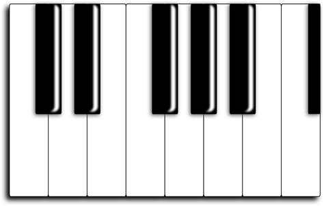 blank piano keyboard clipart