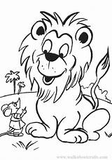 Lion Mouse Coloring Drawing Pages Getdrawings Color Getcolorings Printable sketch template
