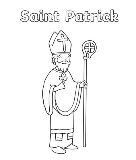 saint patrick colouring page  eyfsjunior infantssenior infants