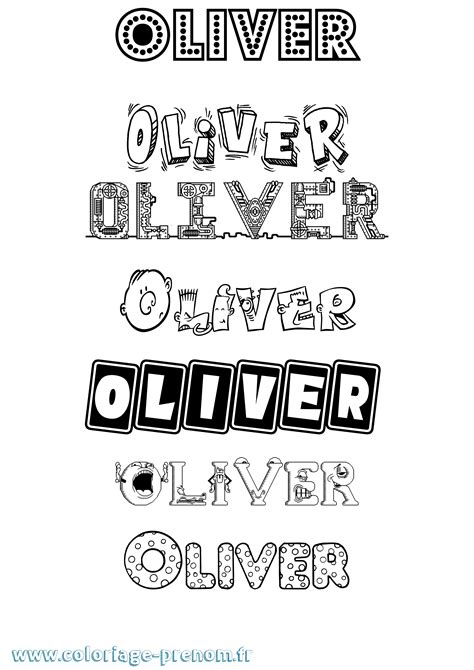 coloriage du prenom oliver  imprimer ou telecharger facilement