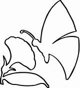 Outlines Outline Flower Butterfly Drawing Drawings Coloring Kids Flowers Clip Tulip Clipart Sketch Line Children Cliparts Pages Printable Clipartmag Colouring sketch template